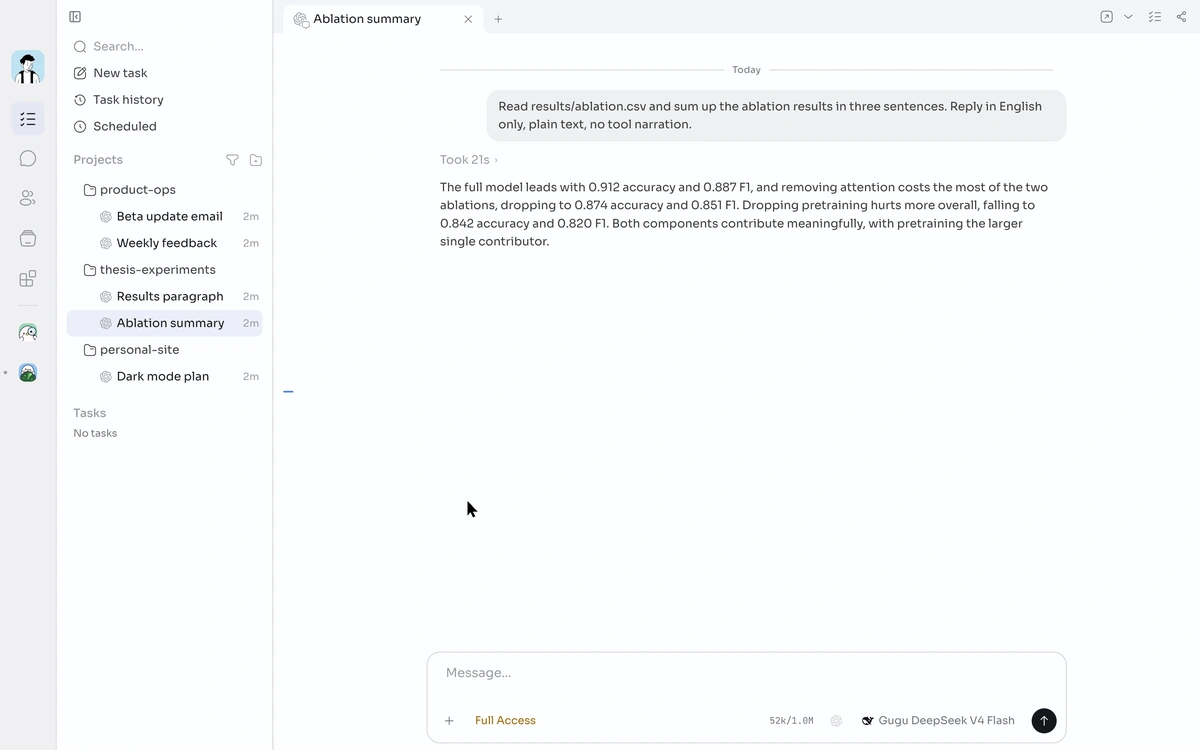 Ctrl-click tasks to split the screen; click a task outside the group to view it alone, then click back into the group to restore it